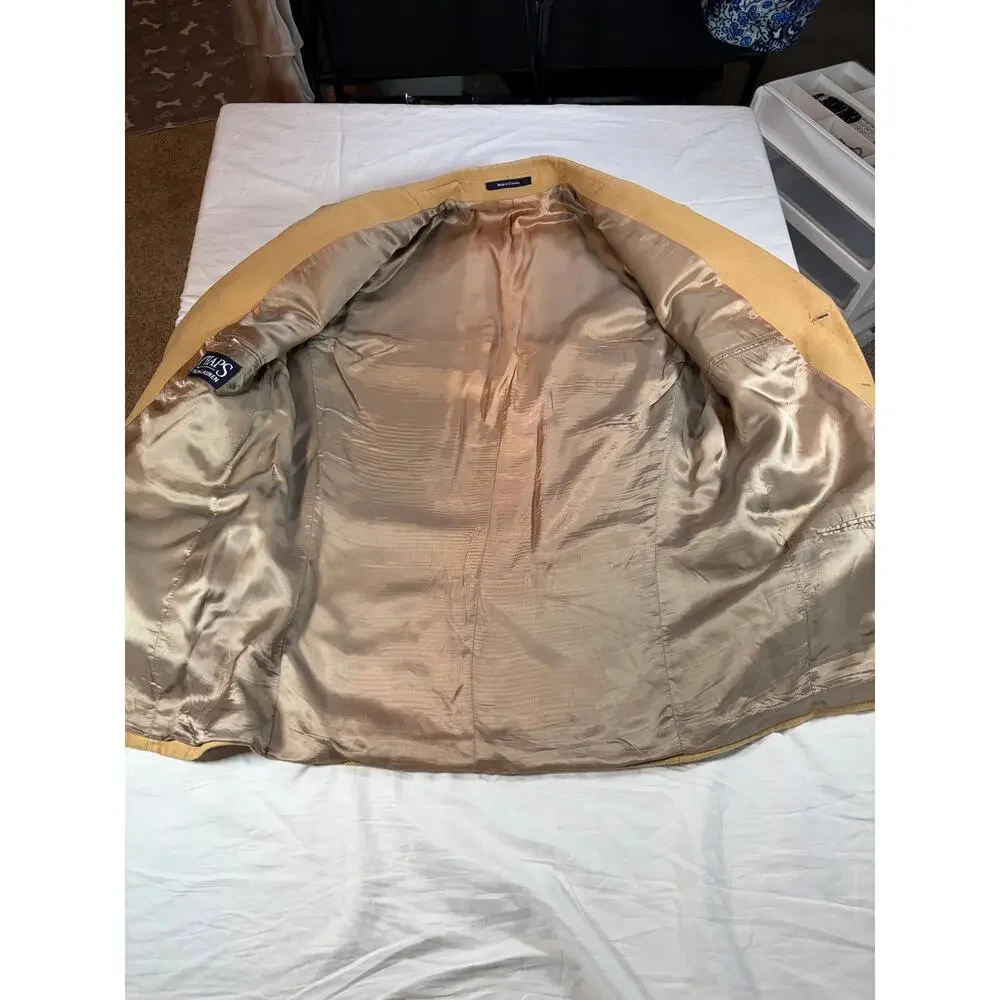 VTG Chaps Ralph Lauren Mens faux suede tan blazer.  Size 46R. Preppy, workwear